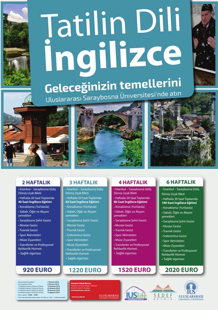 Tatilin Dili İngilizce - 2018