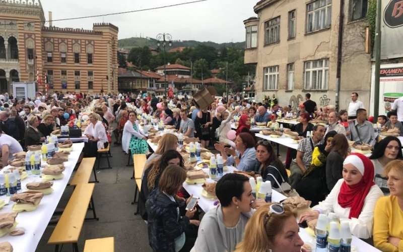 Istanbul Metropolitan Municipality (İBB) has organized Iftar Program in Sarajevo