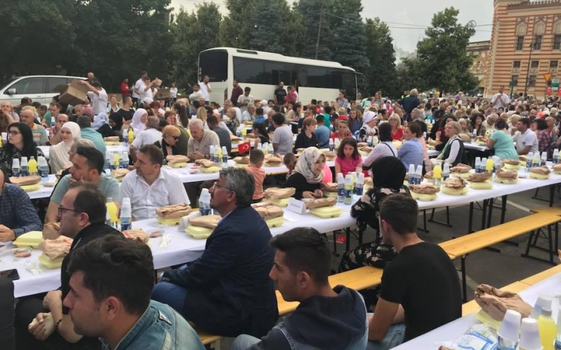 Istanbul Metropolitan Municipality (İBB) has organized Iftar Program in Sarajevo