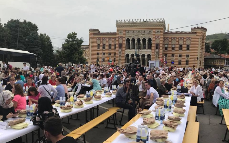 Istanbul Metropolitan Municipality (İBB) has organized Iftar Program in Sarajevo