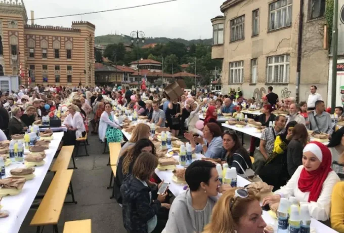 Istanbul Metropolitan Municipality (İBB) has organized Iftar Program in Sarajevo